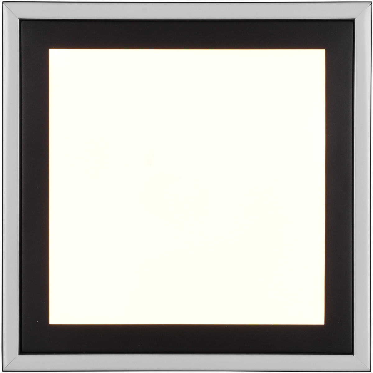 Plafonnier LED - Éclairage de Plafond - Trion Coman - 24.5W - Blanc Chaud 3000K - Carré - Mat Noir - Plastique