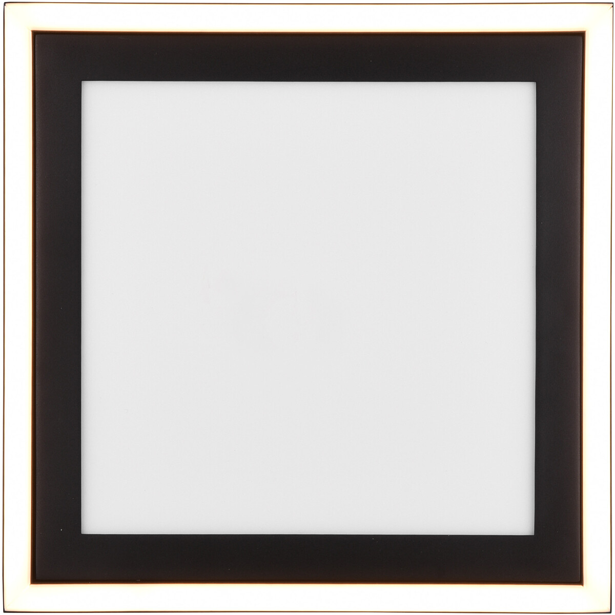 Plafonnier LED - Éclairage de Plafond - Trion Coman - 24.5W - Blanc Chaud 3000K - Carré - Mat Noir - Plastique