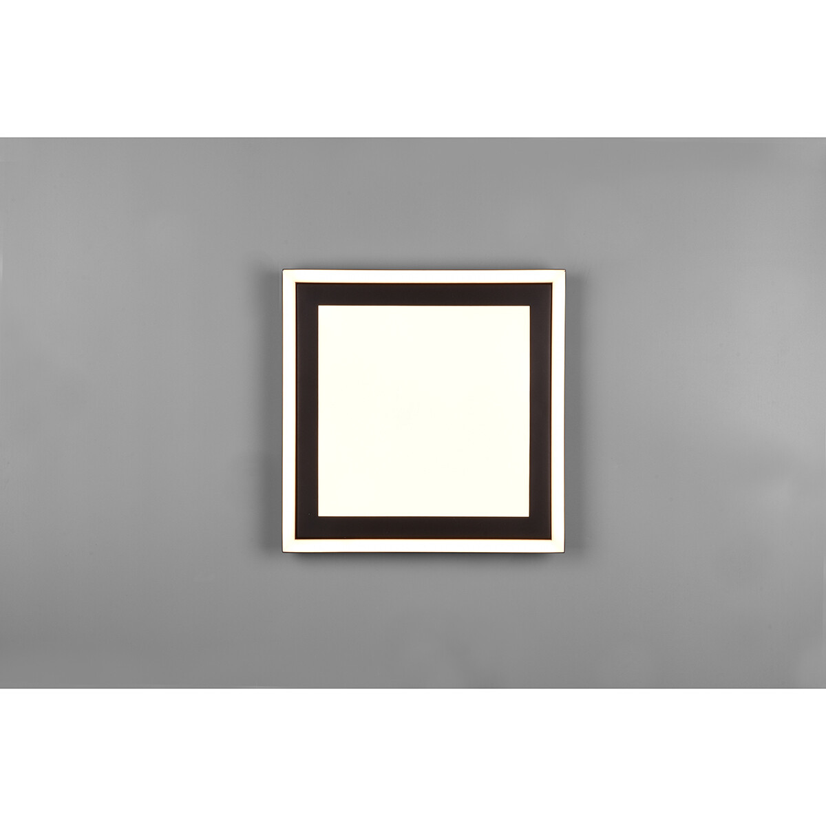 Plafonnier LED - Éclairage de Plafond - Trion Coman - 24.5W - Blanc Chaud 3000K - Carré - Mat Noir - Plastique