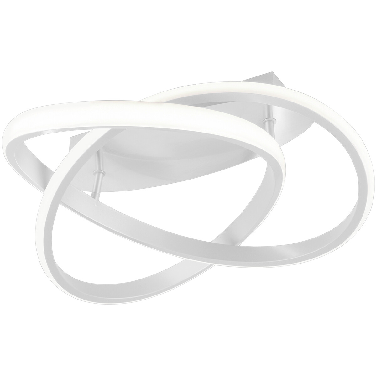 Plafonnier LED - Éclairage de Plafond - Trion Corcy - 18W - Blanc Neutre 4000K - Dimmable - Rond - Mat Blanc - Aluminium