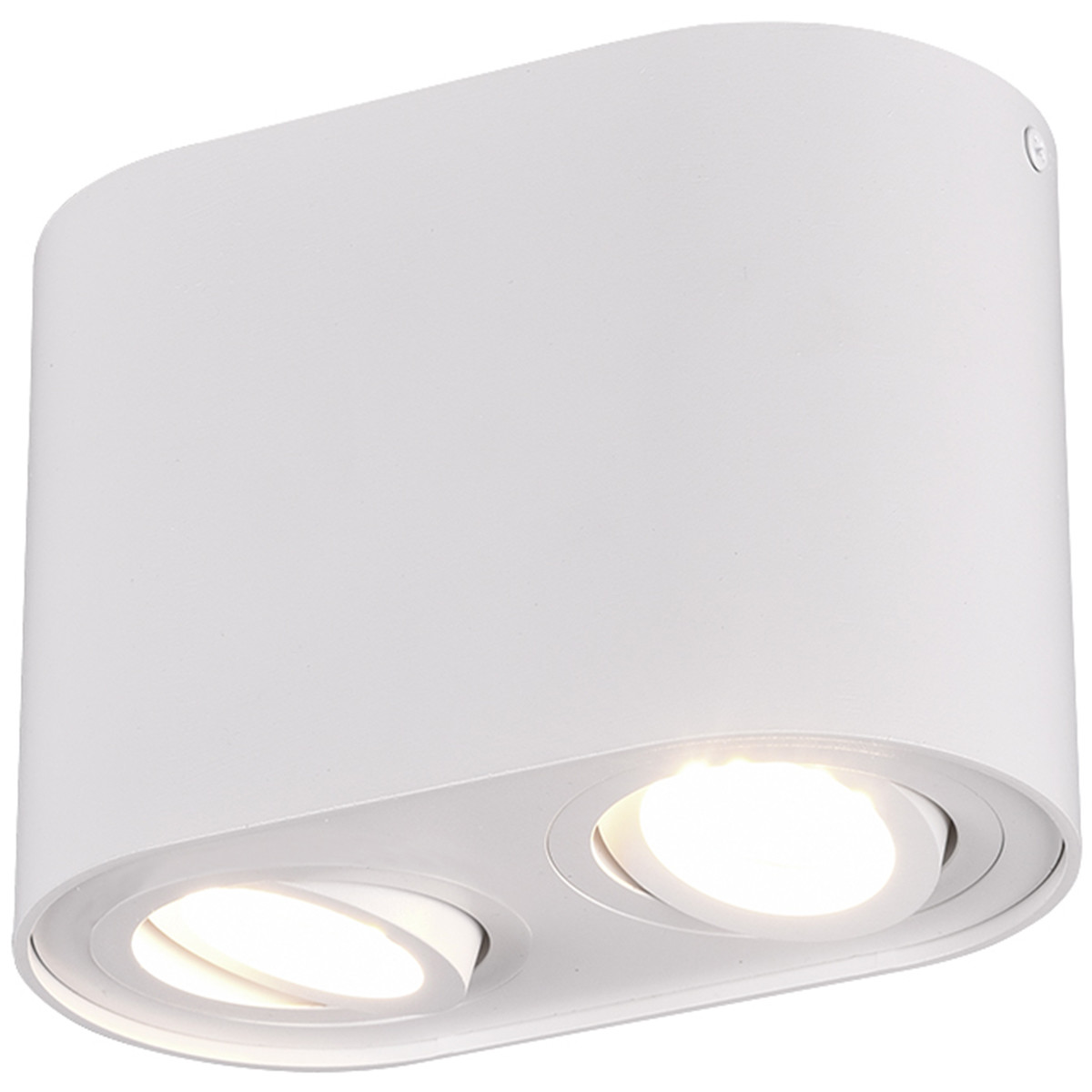 Plafonnier LED - Éclairage de Plafond - Trion Cosmin - Douille GU10 - 2-lumières - Rectangle - Mat Blanc - Aluminium