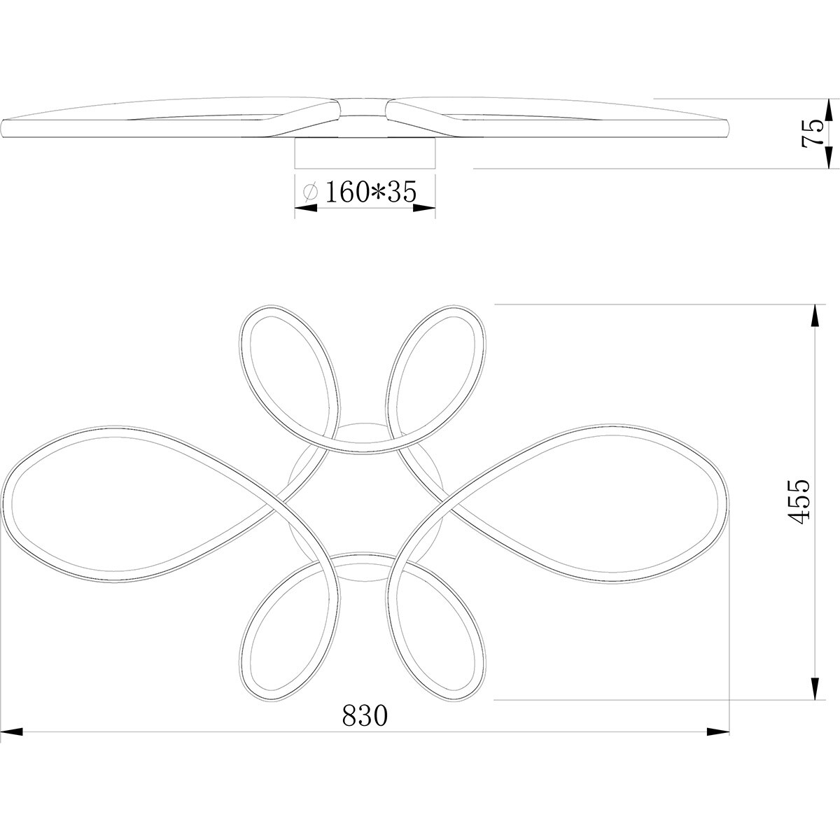 LED Plafonnier - Éclairage de Plafond - Trion Crowl - 32W - Blanc Naturel 4000K - Gradable - Blanc Mat - Métal