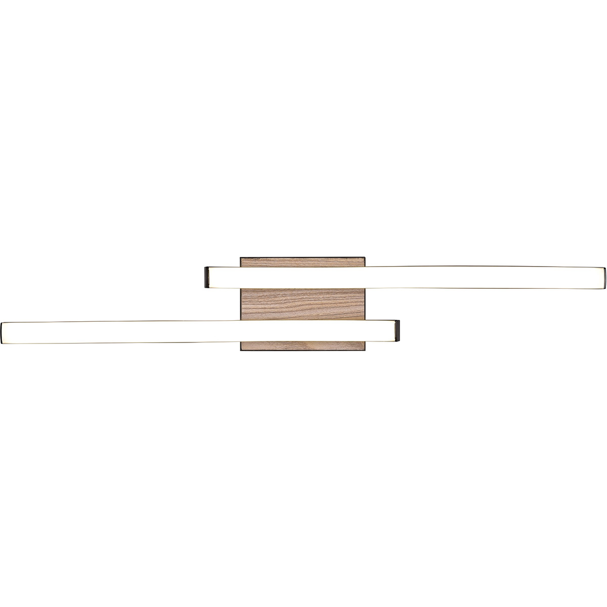 LED Plafonnier - Éclairage de Plafond - Trion Dalga - 2-lumières - 5W - 3000K - Blanc Chaud - Forme Courbée - Brun - MDF