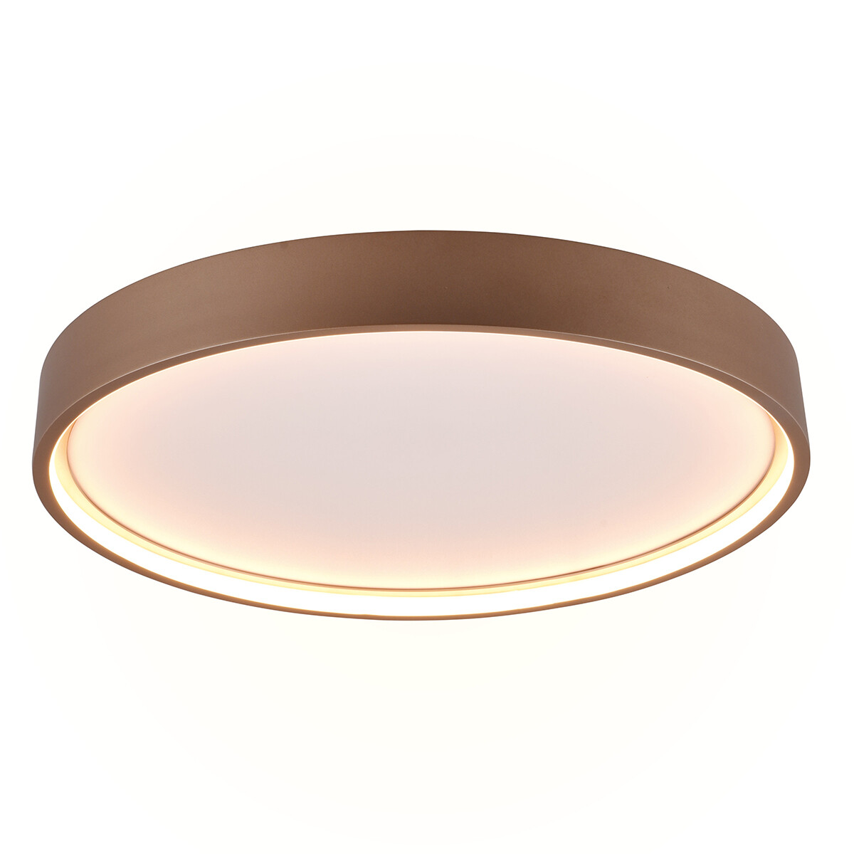 Plafonnier LED - Éclairage de plafond - Trion Dile - 29W - Couleur de lumière ajustable - Rond - Coffee - Métal