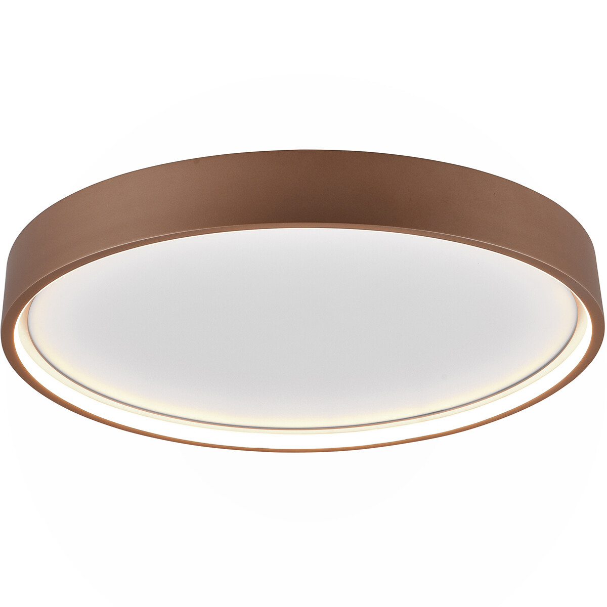 Plafonnier LED - Éclairage de plafond - Trion Dile - 29W - Couleur de lumière ajustable - Rond - Coffee - Métal