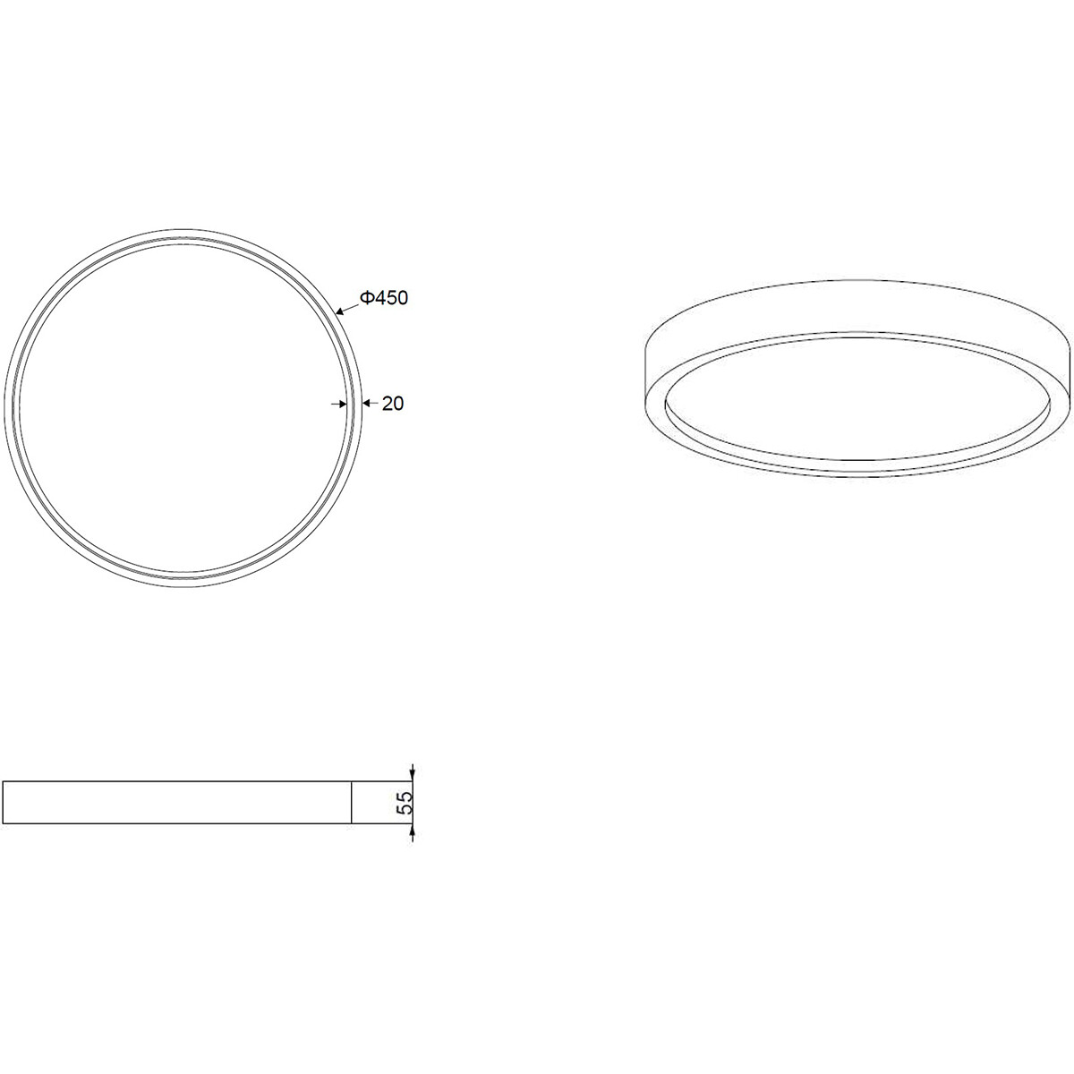 Plafonnier LED - Éclairage de plafond - Trion Dile - 29W - Couleur de lumière ajustable - Rond - Laiton mat - Métal