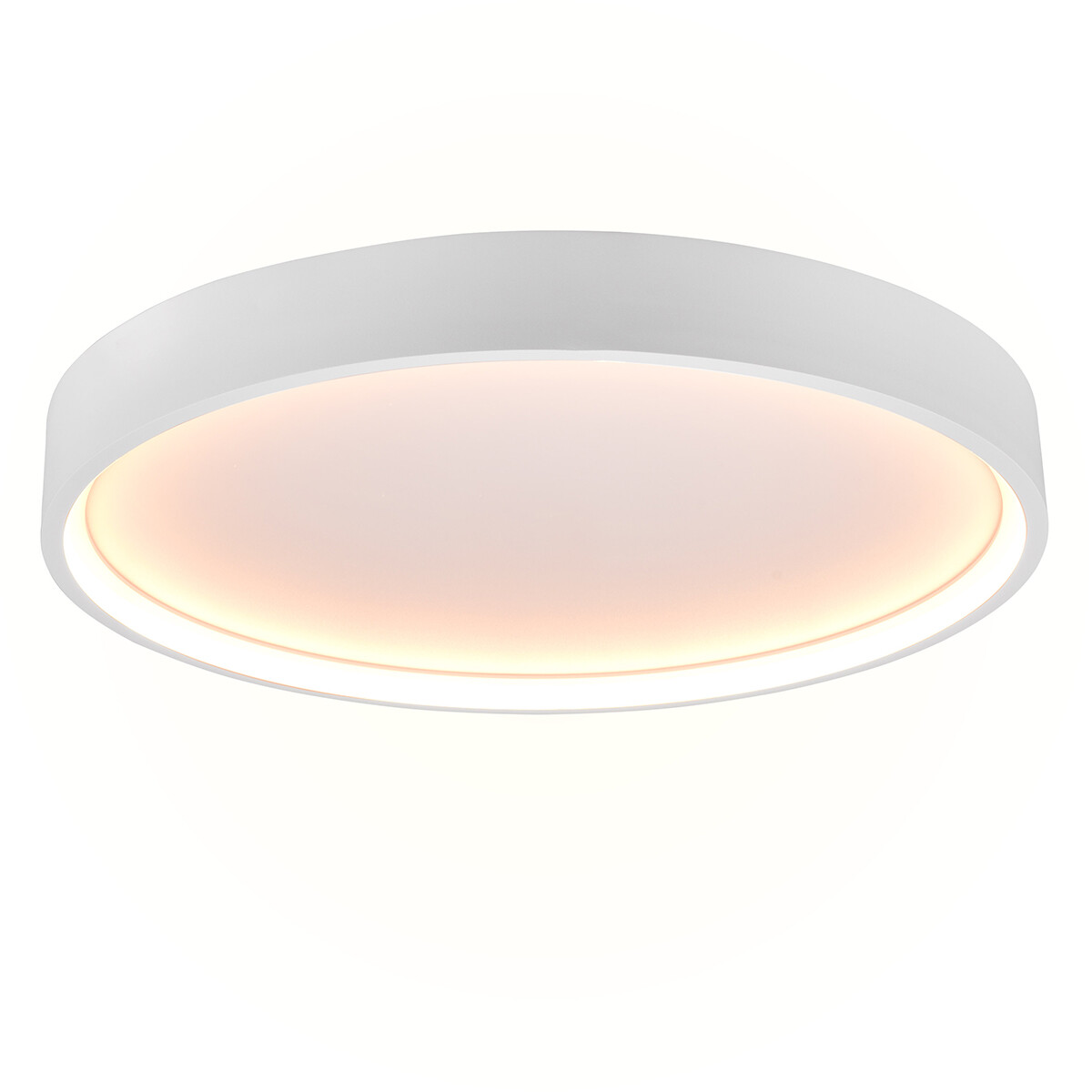 Plafonnier LED - Éclairage de plafond - Trion Dile - 29W - Couleur de lumière ajustable - Rond - Blanc mat - Métal