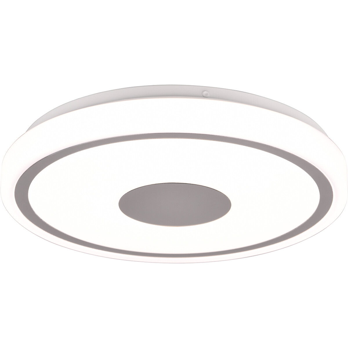 Plafonnier LED - Éclairage de plafond - Trion Duna - 16W - Blanc Naturel 4000K - Rond - Chrome - Plastique