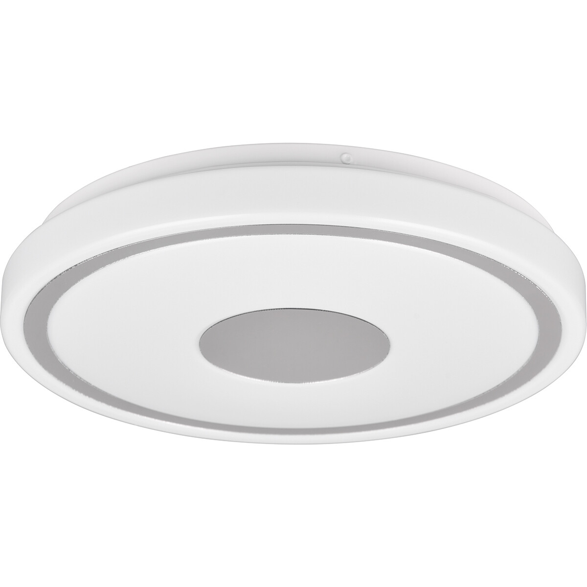 Plafonnier LED - Éclairage de plafond - Trion Duna - 16W - Blanc Naturel 4000K - Rond - Chrome - Plastique