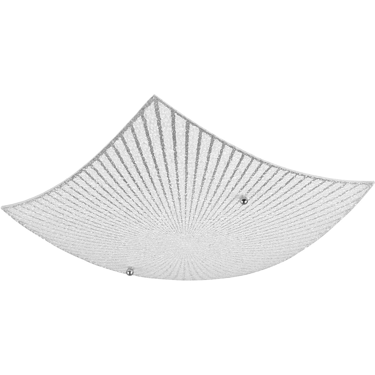 Plafonnier LED - Éclairage de Plafond - Trion Elize - Douille E27 - 1-lumière - Carré - Mat Chrome - Aluminium