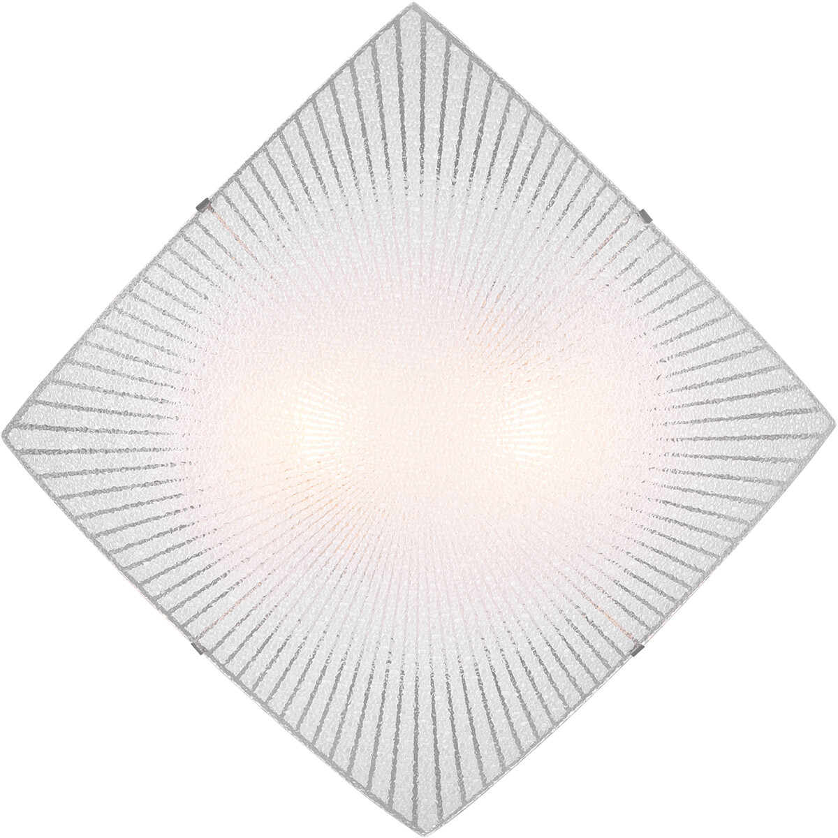 Plafonnier LED - Éclairage de Plafond - Trion Elize - Douille E27 - 2-lumières - Carré - Mat Chrome - Aluminium