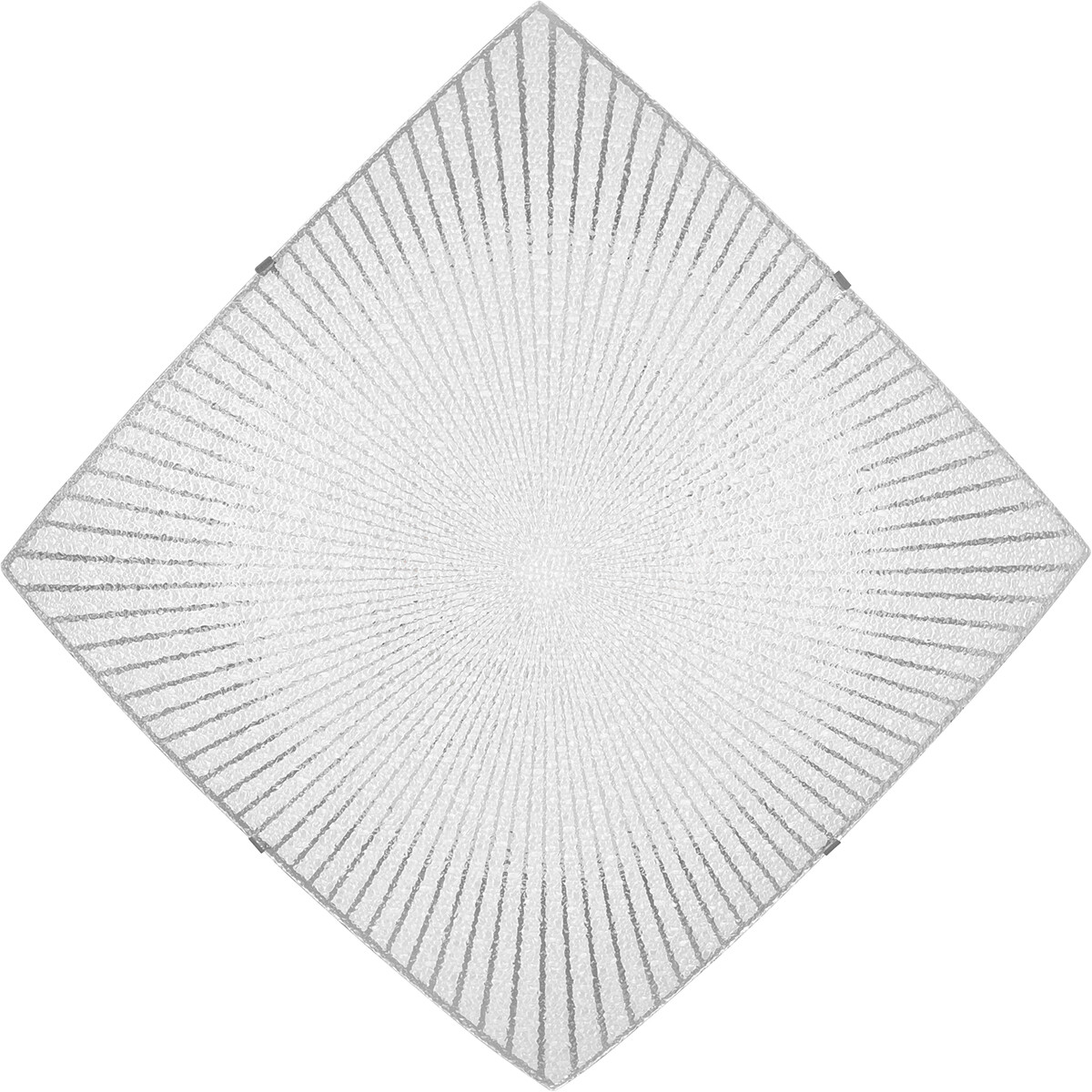 Plafonnier LED - Éclairage de Plafond - Trion Elize - Douille E27 - 2-lumières - Carré - Mat Chrome - Aluminium