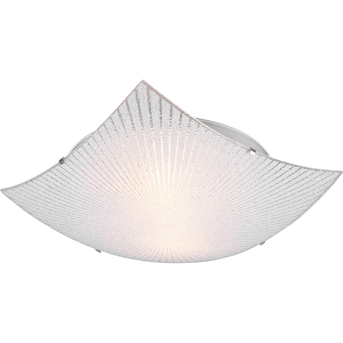 Plafonnier LED - Éclairage de Plafond - Trion Elize - Douille E27 - 2-lumières - Carré - Mat Chrome - Aluminium