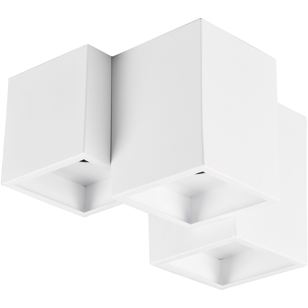 Plafonnier LED - Éclairage de Plafond - Trion Ferry - Douille GU10 - 3-lumières - Rectangle - Mat Blanc - Aluminium