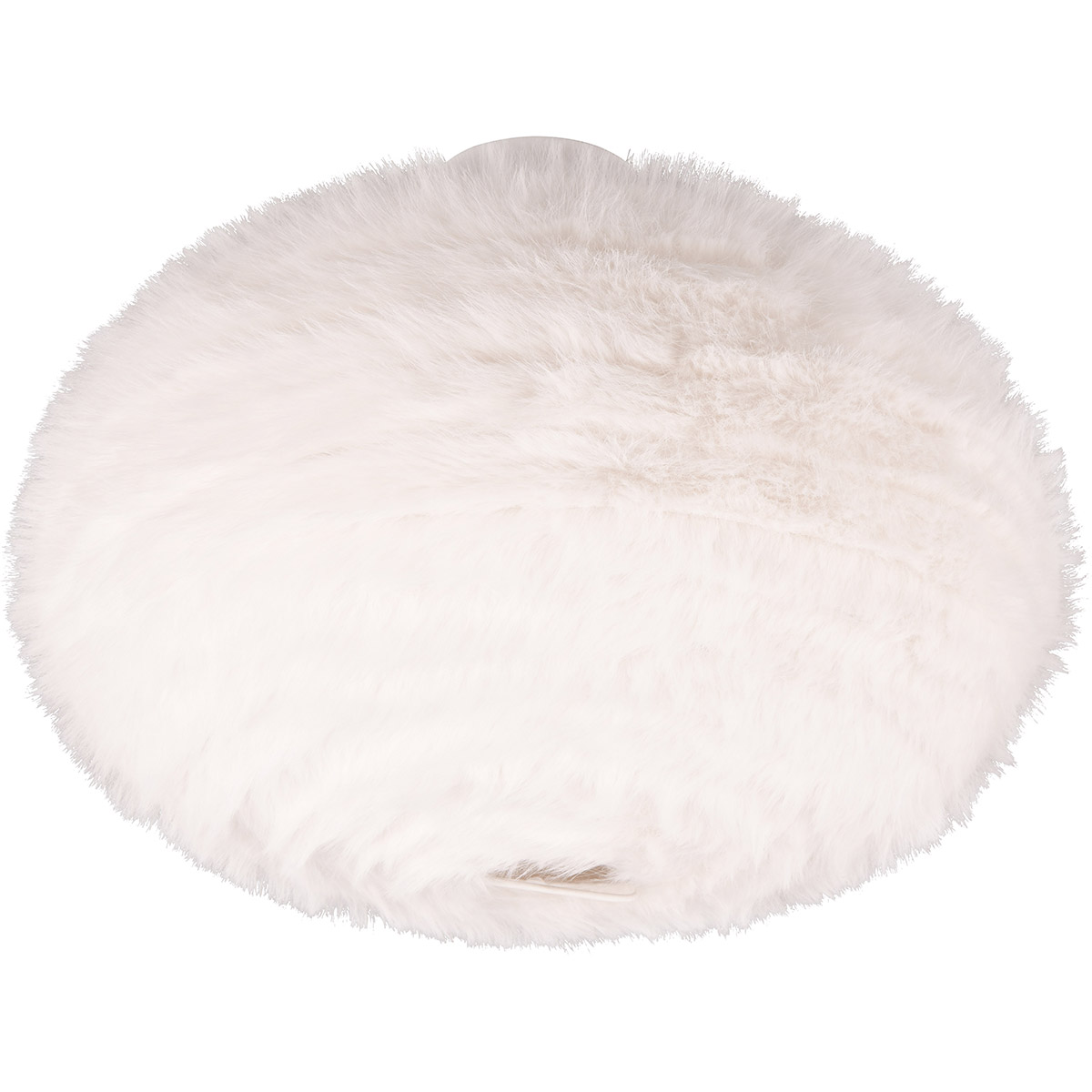 LED Plafonnier - Éclairage de Plafond - Trion Fluffy - Douille E27 - Rond - Taupe - Peluche Synthétique