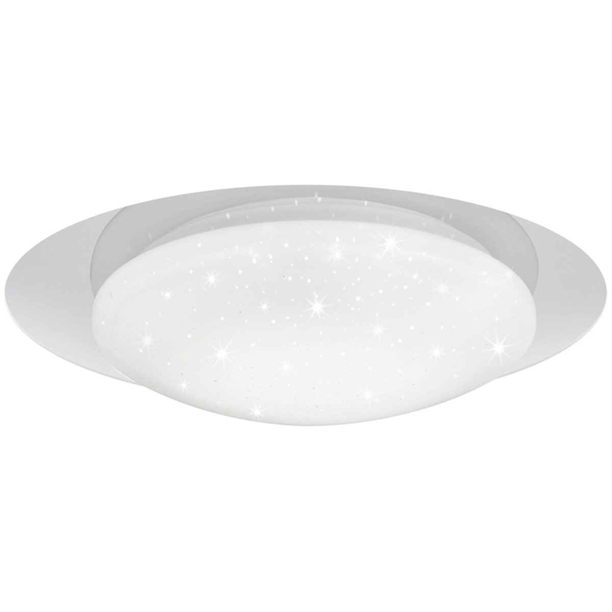 Plafonnier LED - Éclairage de Plafond - Trion Frida - 8.5W - Couleur de lumière ajustable - Télécommande - Lumière Étoile - Dimmable - Rond - Mat Blanc - Plastique