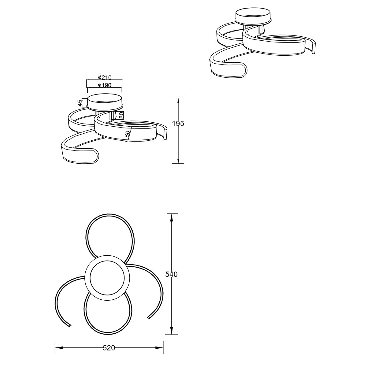 Plafonnier LED - Éclairage de Plafond - Trion Frinco - 40W - Blanc Chaud 3000K - Dimmable - Rond - Mat Blanc - Aluminium