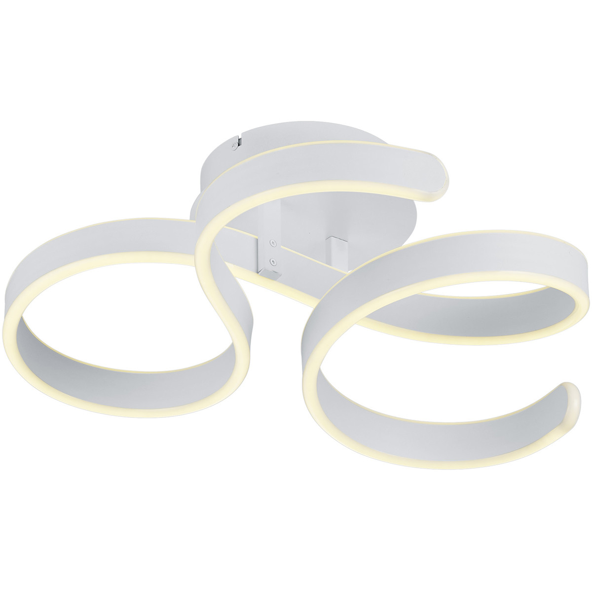 Plafonnier LED - Éclairage de Plafond - Trion Frinco - 40W - Blanc Chaud 3000K - Dimmable - Rond - Mat Blanc - Aluminium