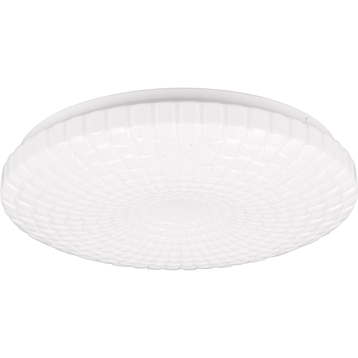 Plafonnier LED - Éclairage de plafond - Trion Gekko - 16W - Blanc Chaud 3000K - Rond - Blanc Mat - Plastique