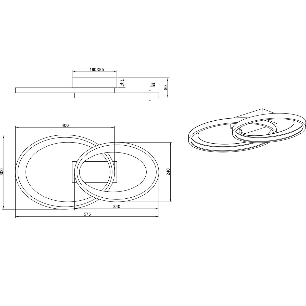 Plafonnier LED - Éclairage de plafond - Trion Gela - 25W - Blanc Chaud 3000K - Rond - Nickel Mat - Métal