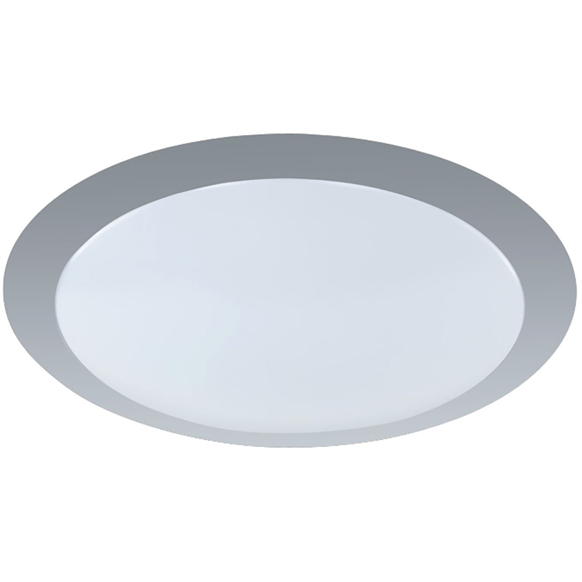 Plafonnier LED - Éclairage de Plafond - Trion Ginzon - 12W - Blanc Chaud 3000K - Dimmable - Rond - Mat Titane - Aluminium