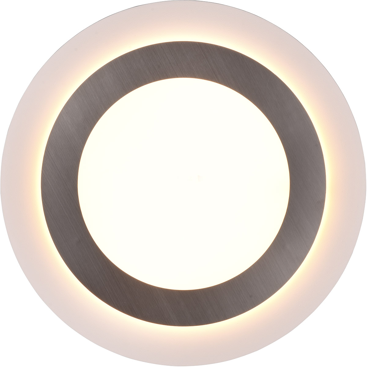 Plafonnier LED - Éclairage de plafond - Trion Groan - 42W - Couleur ajustable - Commande à distance - Dimmable - Rond - Nickel Mat - Métal