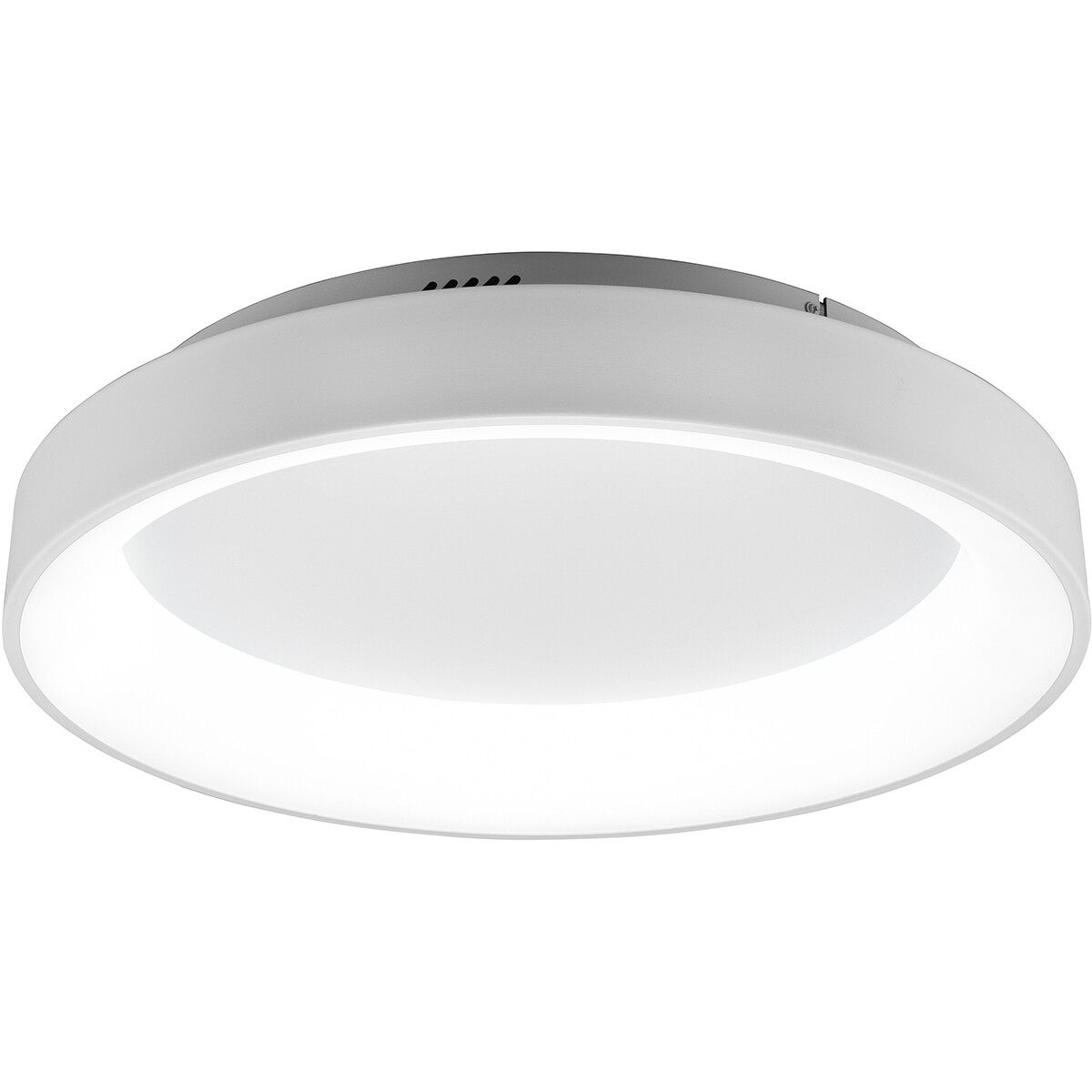 Plafonnier LED - Éclairage de Plafond - Trion Gurano - 48W - Couleur de lumière ajustable - Télécommande - Dimmable - Rond - Mat Blanc - Aluminium