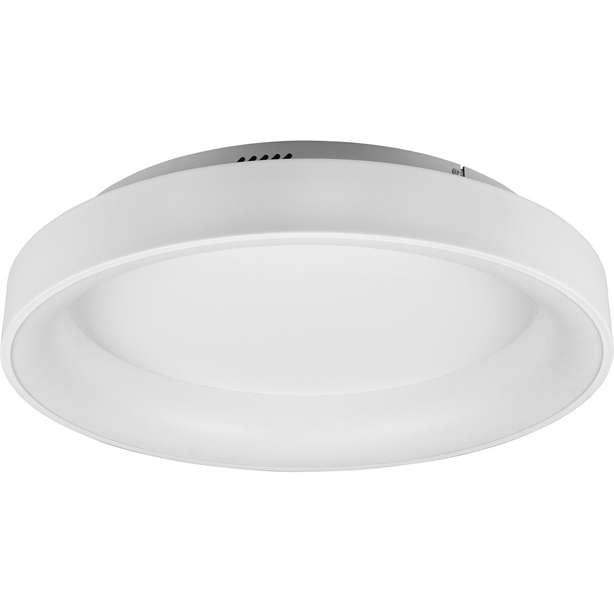 Plafonnier LED - Éclairage de Plafond - Trion Gurano - 48W - Couleur de lumière ajustable - Télécommande - Dimmable - Rond - Mat Blanc - Aluminium