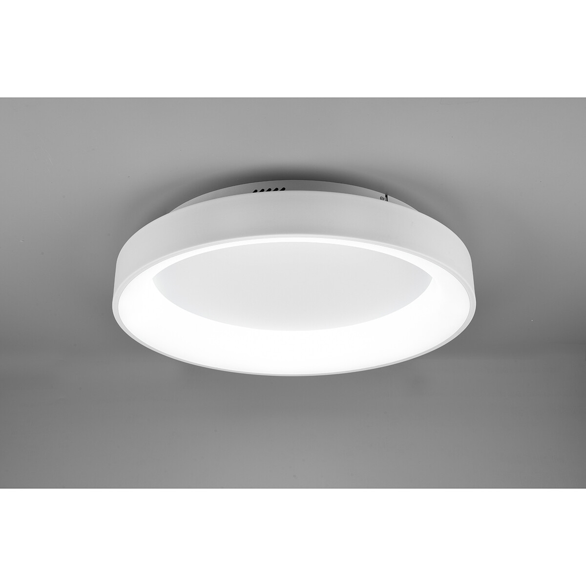 Plafonnier LED - Éclairage de Plafond - Trion Gurano - 48W - Couleur de lumière ajustable - Télécommande - Dimmable - Rond - Mat Blanc - Aluminium