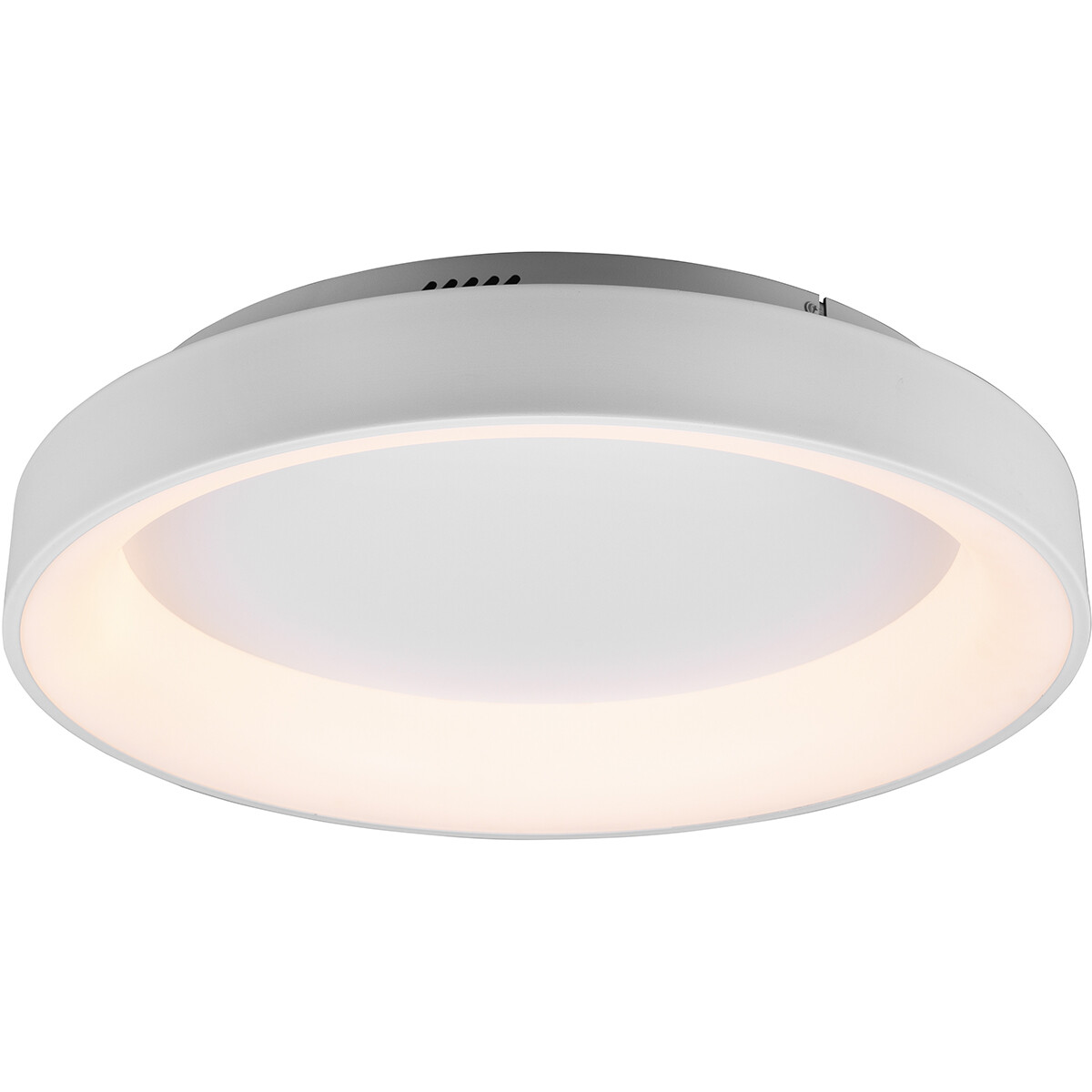 Plafonnier LED - Éclairage de Plafond - Trion Gurano - 48W - Couleur de lumière ajustable - Télécommande - Dimmable - Rond - Mat Blanc - Aluminium