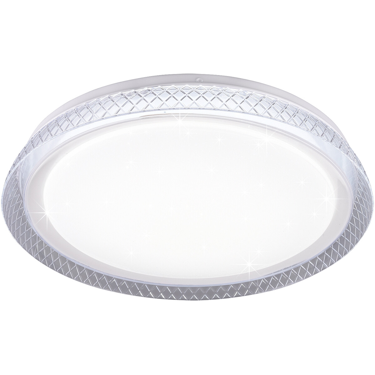 Plafonnier LED - Éclairage de Plafond - Trion Heral - 18W - Couleur de lumière ajustable - Télécommande - Dimmable - Lumière Étoile - Rond - Mat Blanc - Plastique