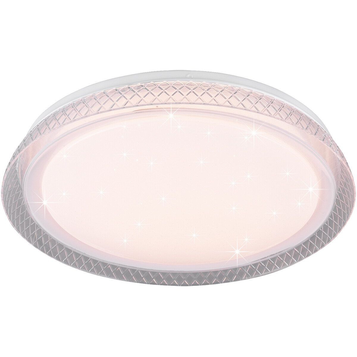 Plafonnier LED - Éclairage de Plafond - Trion Heral - 18W - Couleur de lumière ajustable - Télécommande - Dimmable - Lumière Étoile - Rond - Mat Blanc - Plastique