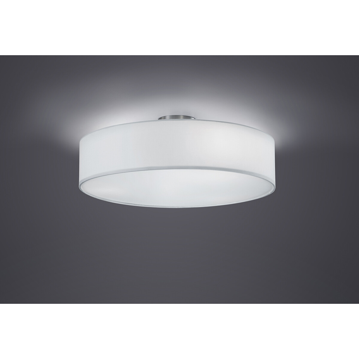 Plafonnier LED - Éclairage de Plafond - Trion Hotia - Douille E27 - 3-lumières - Rond - Mat Blanc - Aluminium