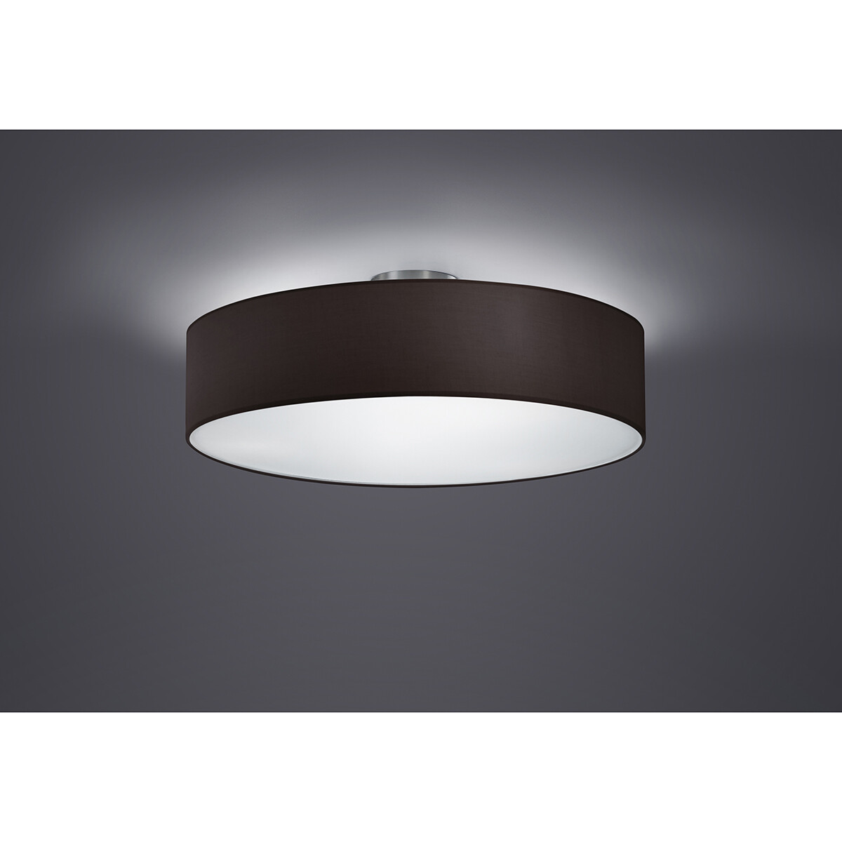 Plafonnier LED - Éclairage de Plafond - Trion Hotia - Douille E27 - 3-lumières - Rond - Mat Noir - Aluminium