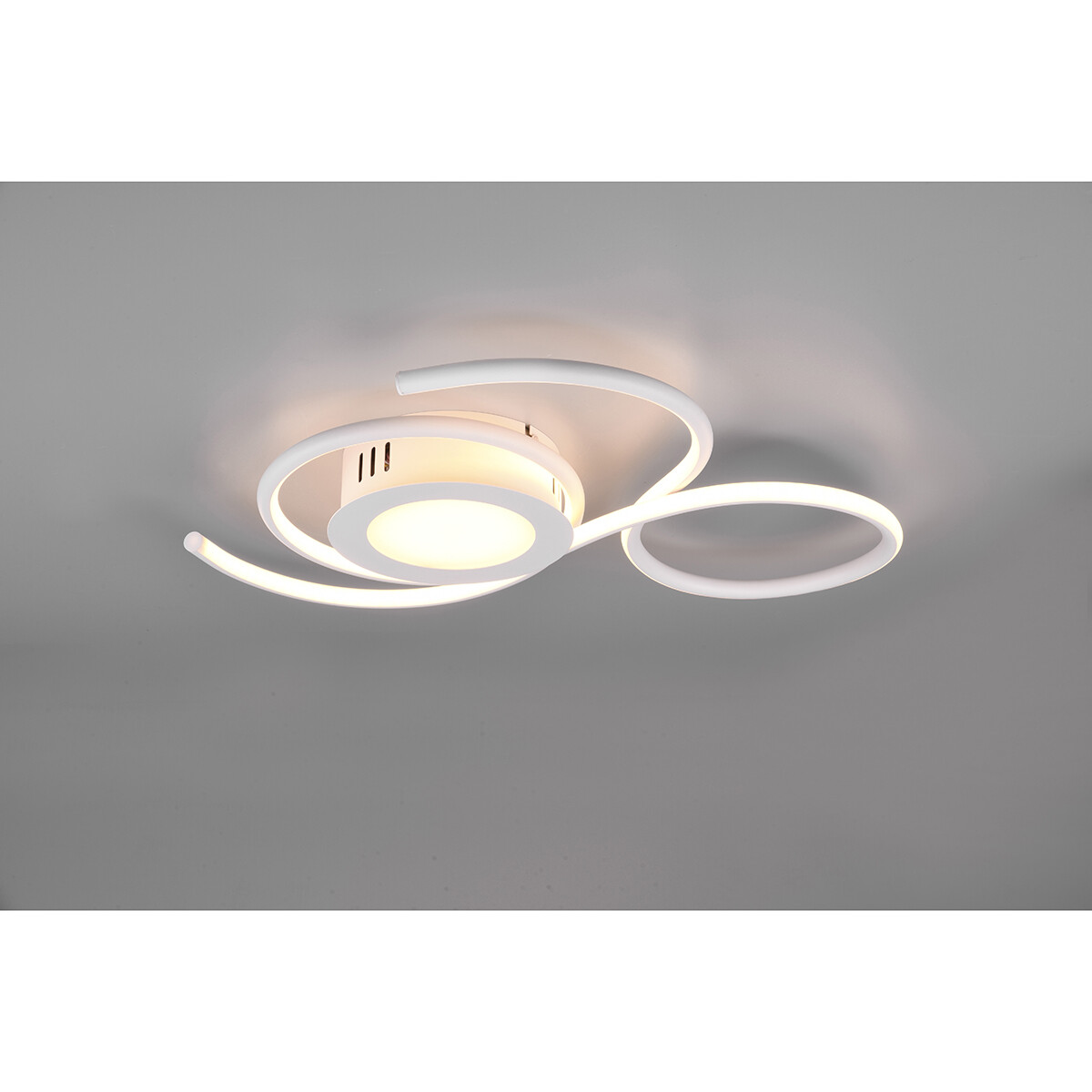 Plafonnier LED - Éclairage de Plafond - Trion Jivino - 36W - Couleur de lumière ajustable - Dimmable - Rond - Mat Blanc - Aluminium