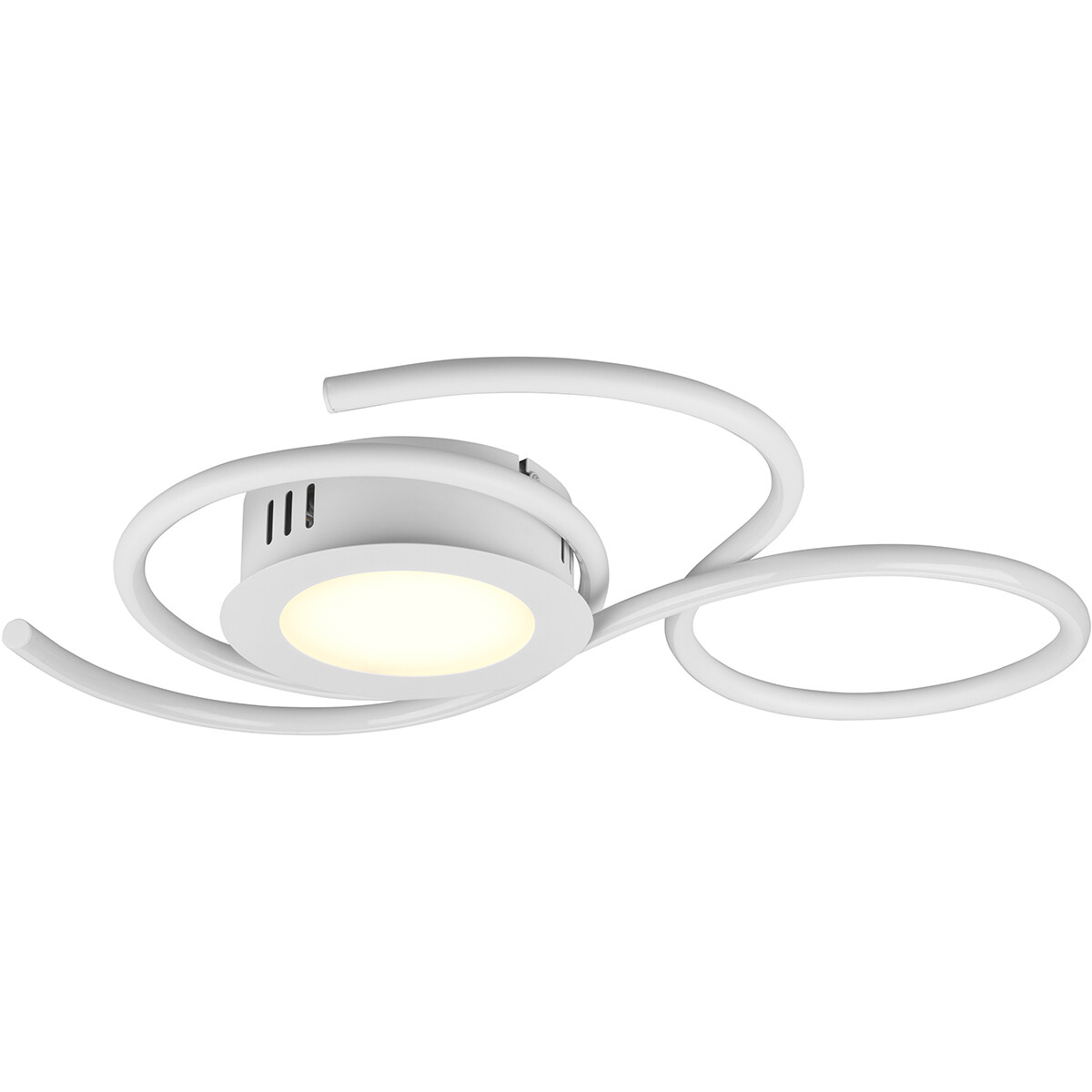 Plafonnier LED - Éclairage de Plafond - Trion Jivino - 36W - Couleur de lumière ajustable - Dimmable - Rond - Mat Blanc - Aluminium