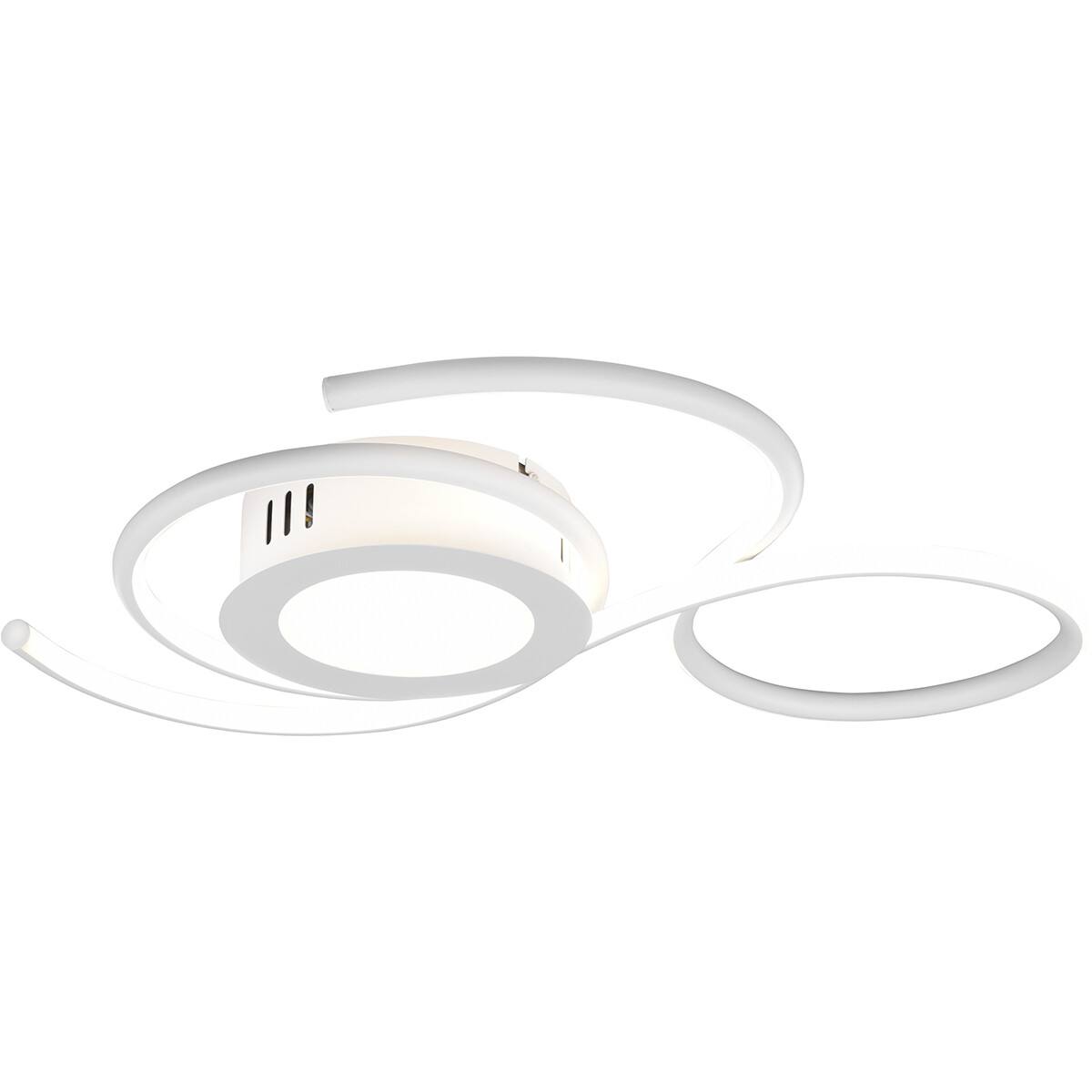 Plafonnier LED - Éclairage de Plafond - Trion Jivino - 36W - Couleur de lumière ajustable - Dimmable - Rond - Mat Blanc - Aluminium