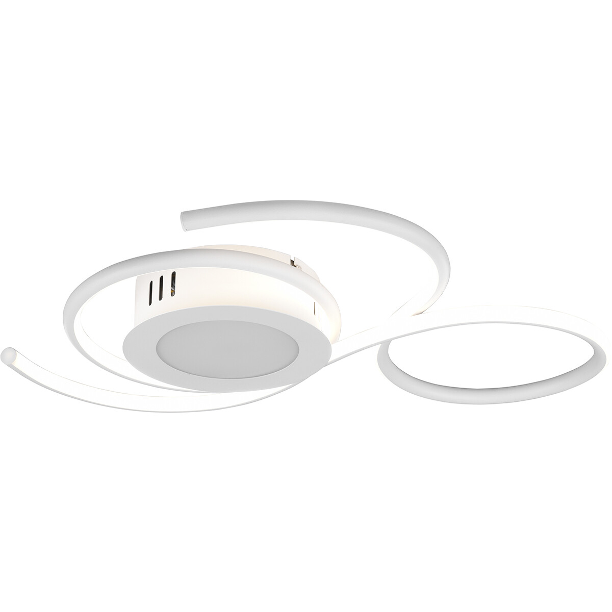 Plafonnier LED - Éclairage de Plafond - Trion Jivino - 36W - Couleur de lumière ajustable - Dimmable - Rond - Mat Blanc - Aluminium