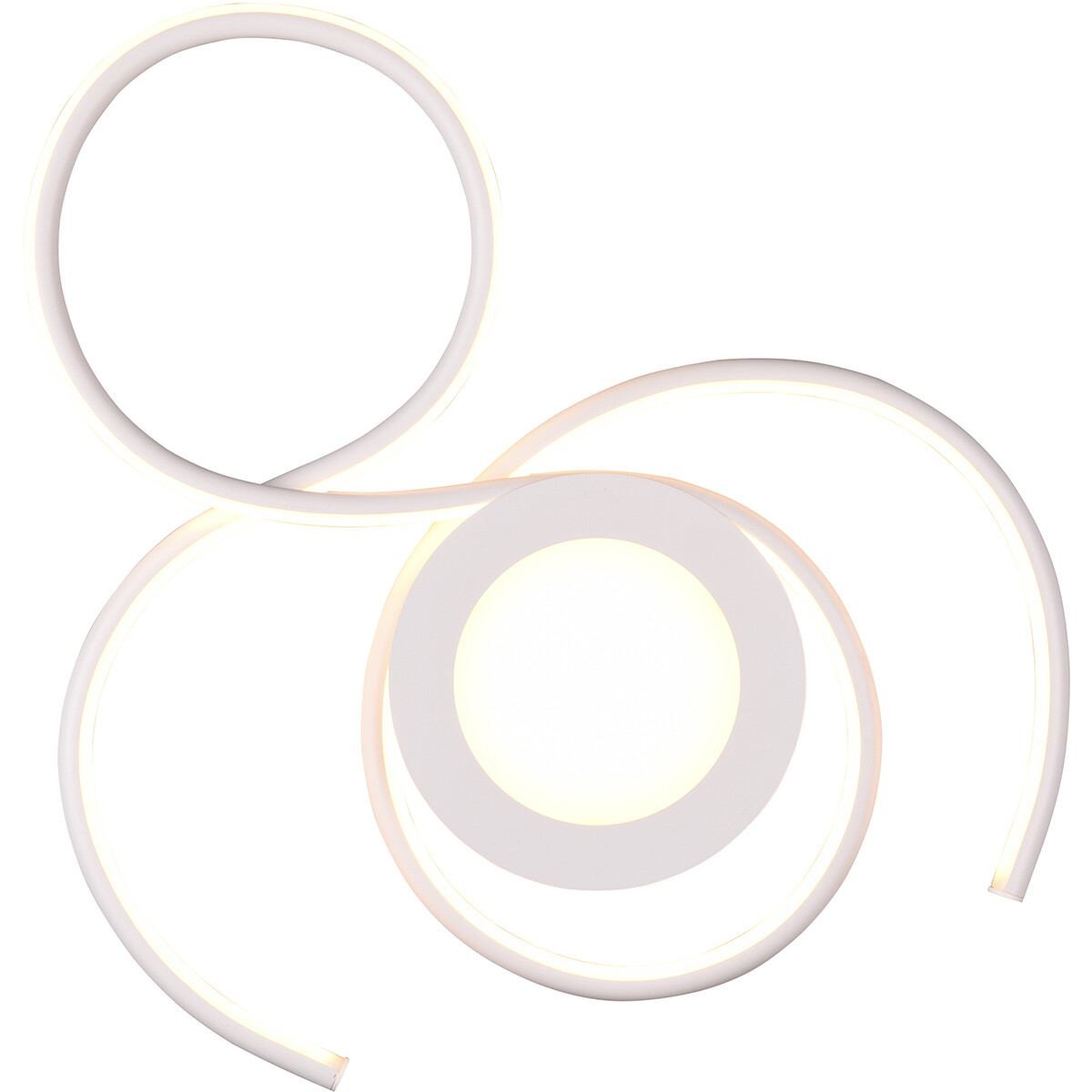 Plafonnier LED - Éclairage de Plafond - Trion Jivino - 36W - Couleur de lumière ajustable - Dimmable - Rond - Mat Blanc - Aluminium