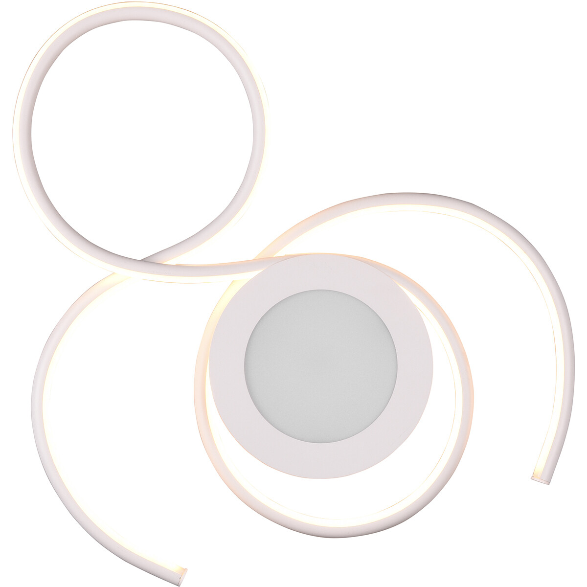 Plafonnier LED - Éclairage de Plafond - Trion Jivino - 36W - Couleur de lumière ajustable - Dimmable - Rond - Mat Blanc - Aluminium