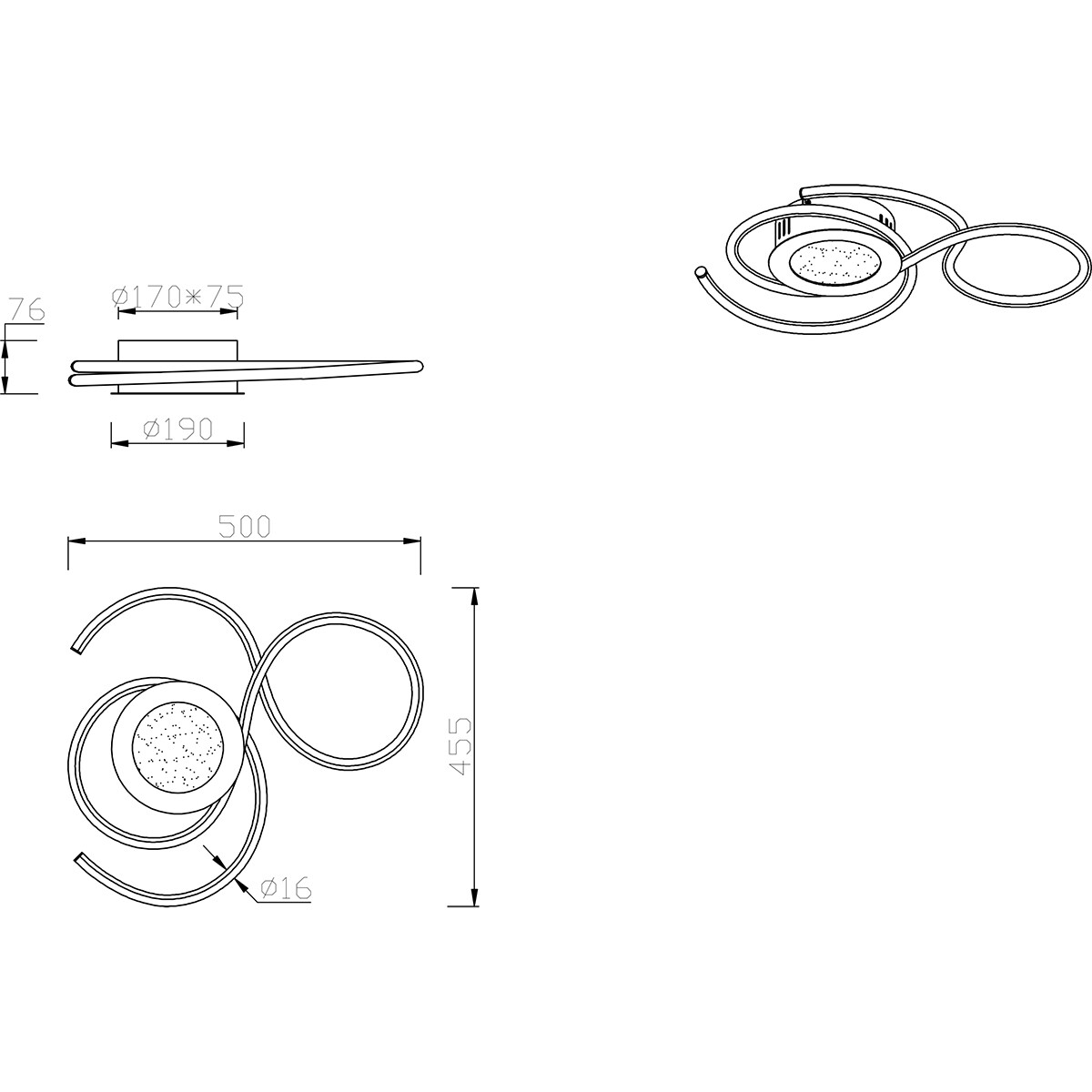 Plafonnier LED - Éclairage de Plafond - Trion Jivino - 36W - Couleur de lumière ajustable - Dimmable - Rond - Mat Blanc - Aluminium