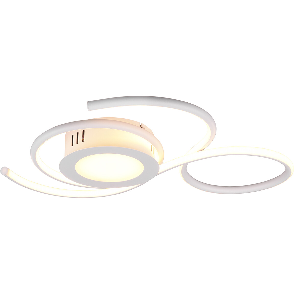 Plafonnier LED - Éclairage de Plafond - Trion Jivino - 36W - Couleur de lumière ajustable - Dimmable - Rond - Mat Blanc - Aluminium