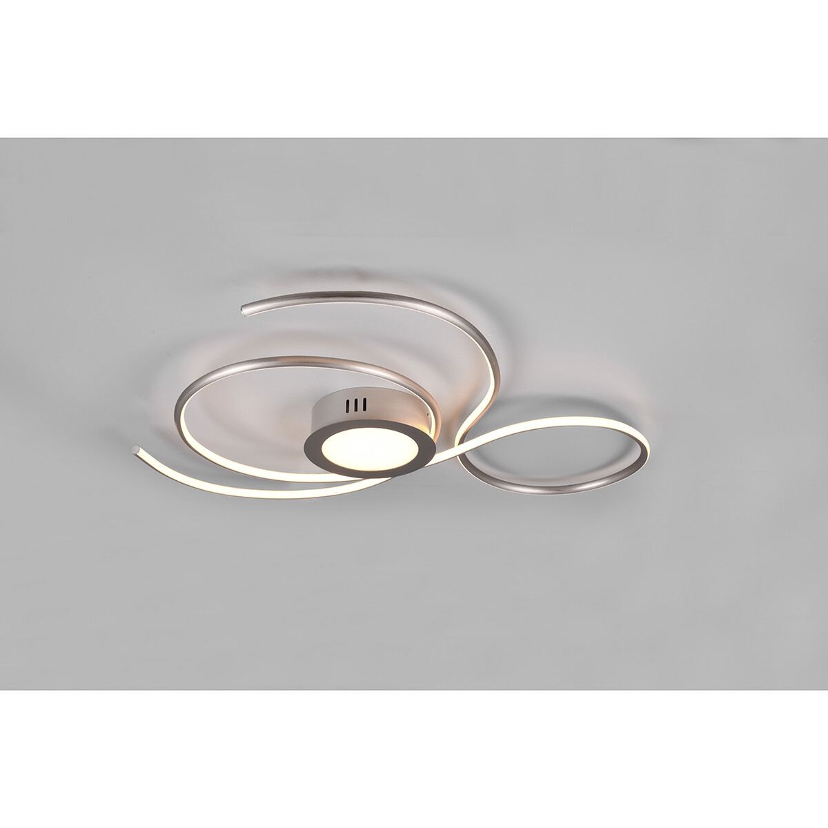 Plafonnier LED - Éclairage de Plafond - Trion Jivino - 48W - Couleur de lumière ajustable - Dimmable - Rond - Mat Nickel - Aluminium