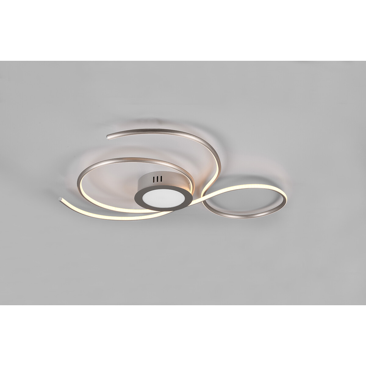 Plafonnier LED - Éclairage de Plafond - Trion Jivino - 48W - Couleur de lumière ajustable - Dimmable - Rond - Mat Nickel - Aluminium