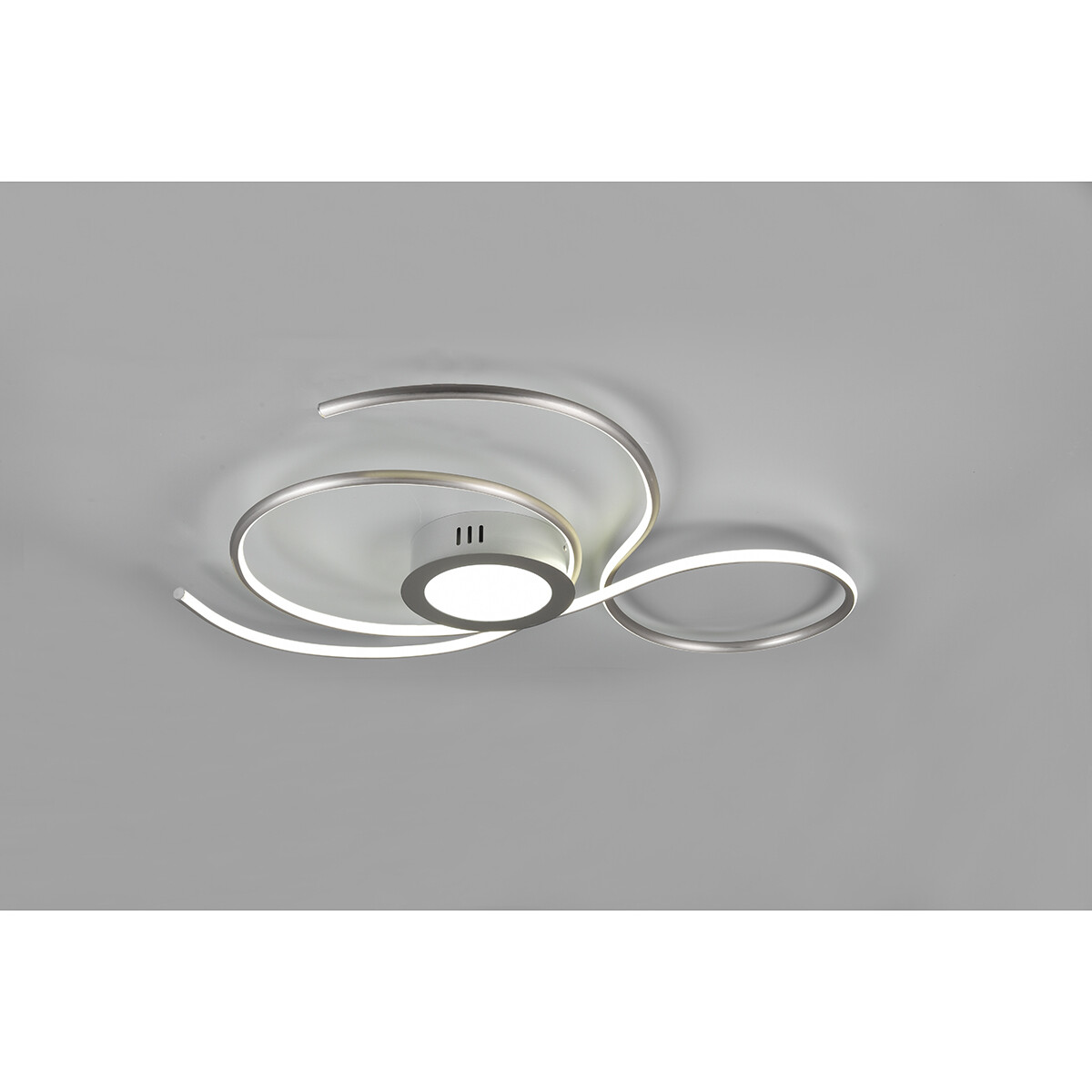 Plafonnier LED - Éclairage de Plafond - Trion Jivino - 48W - Couleur de lumière ajustable - Dimmable - Rond - Mat Nickel - Aluminium