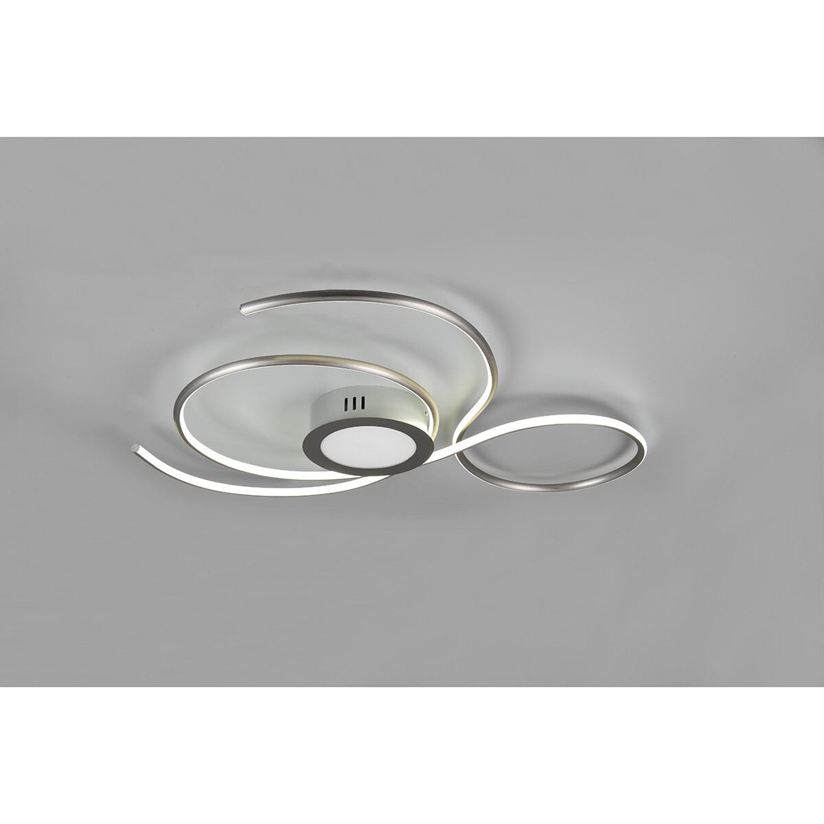 Plafonnier LED - Éclairage de Plafond - Trion Jivino - 48W - Couleur de lumière ajustable - Dimmable - Rond - Mat Nickel - Aluminium