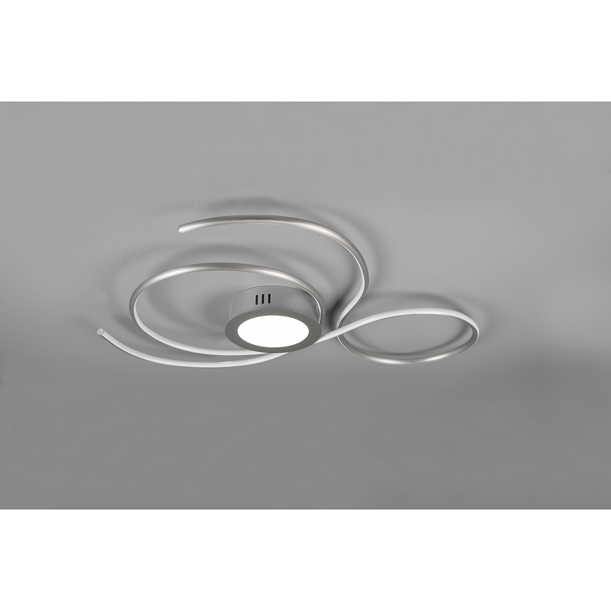 Plafonnier LED - Éclairage de Plafond - Trion Jivino - 48W - Couleur de lumière ajustable - Dimmable - Rond - Mat Nickel - Aluminium