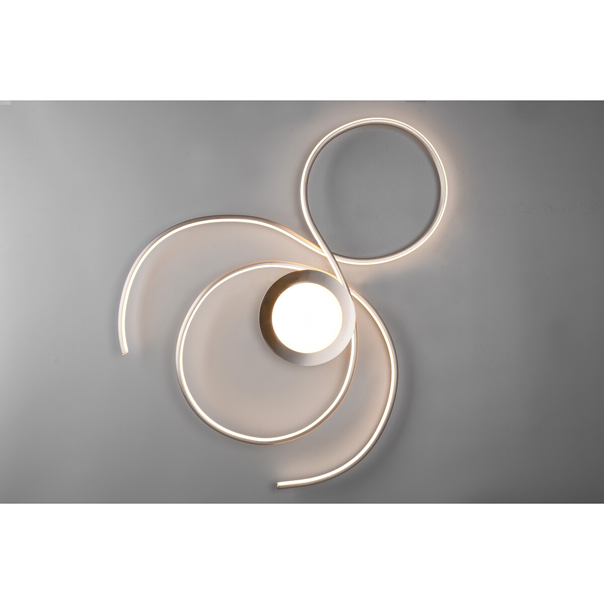 Plafonnier LED - Éclairage de Plafond - Trion Jivino - 48W - Couleur de lumière ajustable - Dimmable - Rond - Mat Nickel - Aluminium