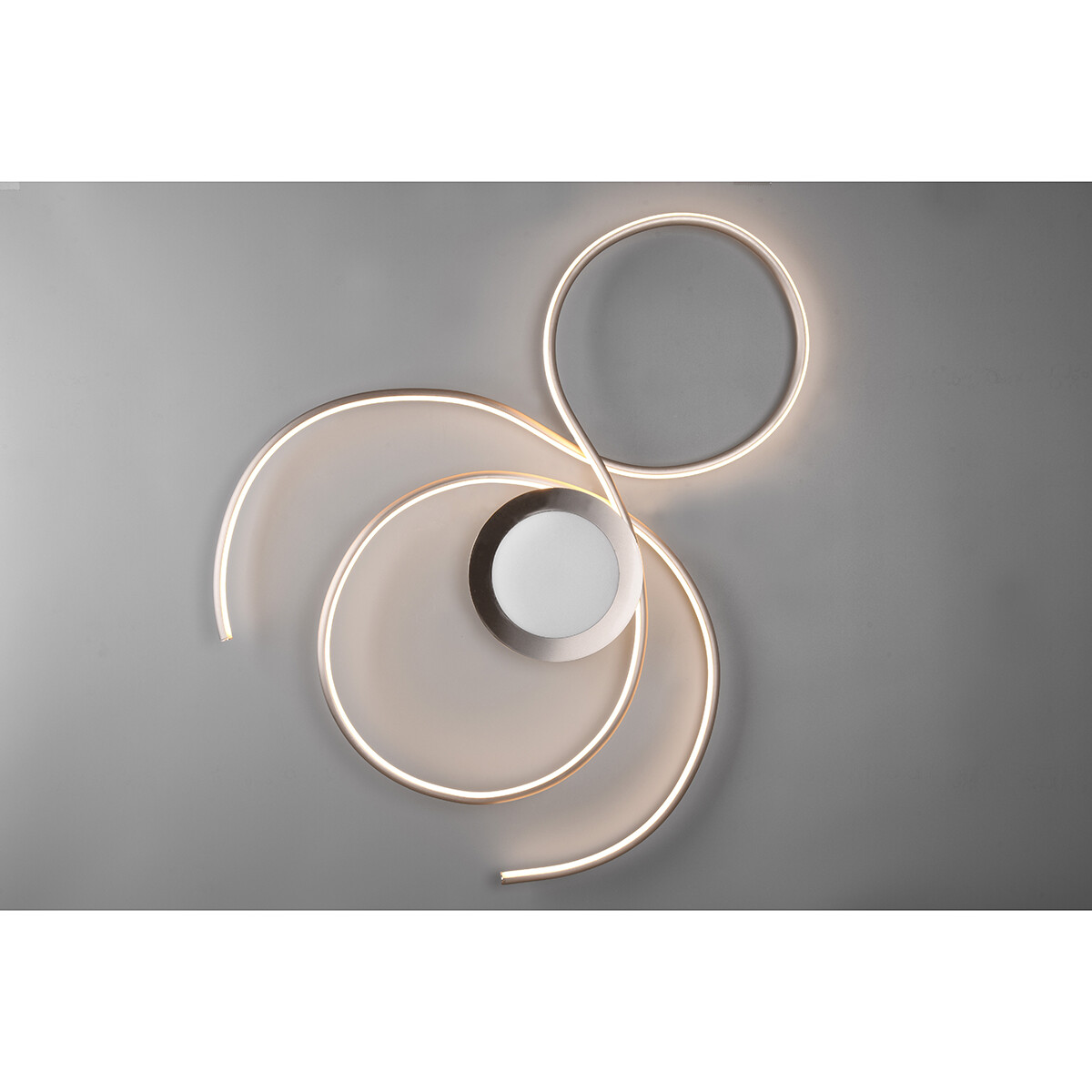 Plafonnier LED - Éclairage de Plafond - Trion Jivino - 48W - Couleur de lumière ajustable - Dimmable - Rond - Mat Nickel - Aluminium