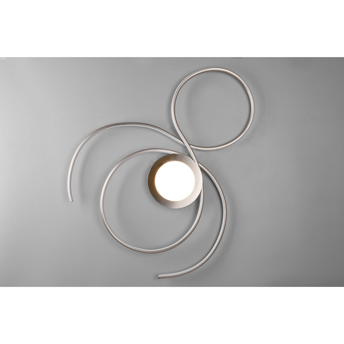 Plafonnier LED - Éclairage de Plafond - Trion Jivino - 48W - Couleur de lumière ajustable - Dimmable - Rond - Mat Nickel - Aluminium